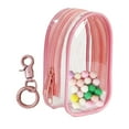 thumbnail image 4 of Almencla Mini PVC Doll Bag Carrying Case, Clear Figure Display Bag with Keychain, Zipper Closure Doll Pouch for Mini Figure Light Pink, 4 of 7
