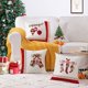 thumbnail image 5 of Juego de 4 fundas decorativas para cojines Feliz Navidad Vacaciones de invierno Navidad Fundas de almohada de terciopelo Árboles de Navidad Calcetines Fundas de cojines Sofá y decoración del hogar Fu JAMW Sencillez, 5 of 5