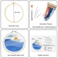 thumbnail image 3 of Full Set of Hand-Made Embroidery Starter Kit, Plant Cross Stitch Kits for Beginners Including Patterned Embroidery Cloth,Sun Flower Embroidery with Bamboo Hoop,Color Floss,Tools Kit, 3 of 7