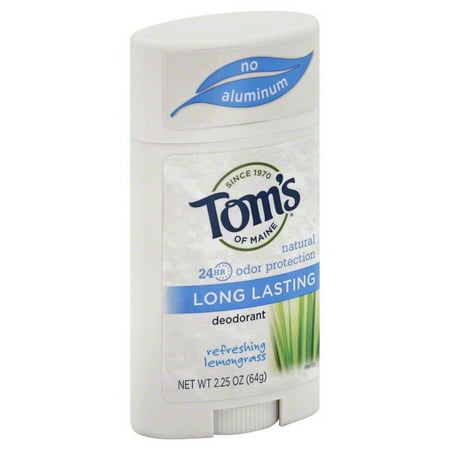 Lemon Sage Organic Deodorant - Tom's of Maine Refreshing Lemongrass Deodorant, 2.25 oz