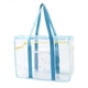 thumbnail image 5 of Bolso de mano transparente para mujer, bolsa de viaje ligera, impermeable, transparente Azul, 5 of 8