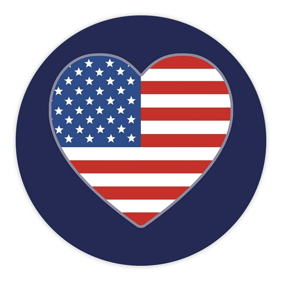 Koyal Wholesale 4th Of July Patriotic Stickers, Heart American Flag, Party Favors, Memorial, Veterans Day, Pack-40