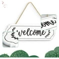 thumbnail image 4 of Letrero de bienvenida de madera para decoración rústica de casas de campo, letrero de bienvenida para colgar en la pared para puerta de entrada, decoración de porche, letrero de bienvenida blanco,, 4 of 6