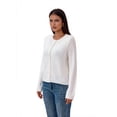 thumbnail image 2 of PRETTY GARDEN Women's Pointelle Cardigan, Sizes S-XXL, 2 of 6