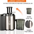 thumbnail image 5 of BAYUELSWU Juicer Machines, Masticating Juicer 800W Home Use Multi-function Electric Juicer 110V Whole Fruit and Vegetable Juice Extractor, Easy to Clean (Black), 5 of 9