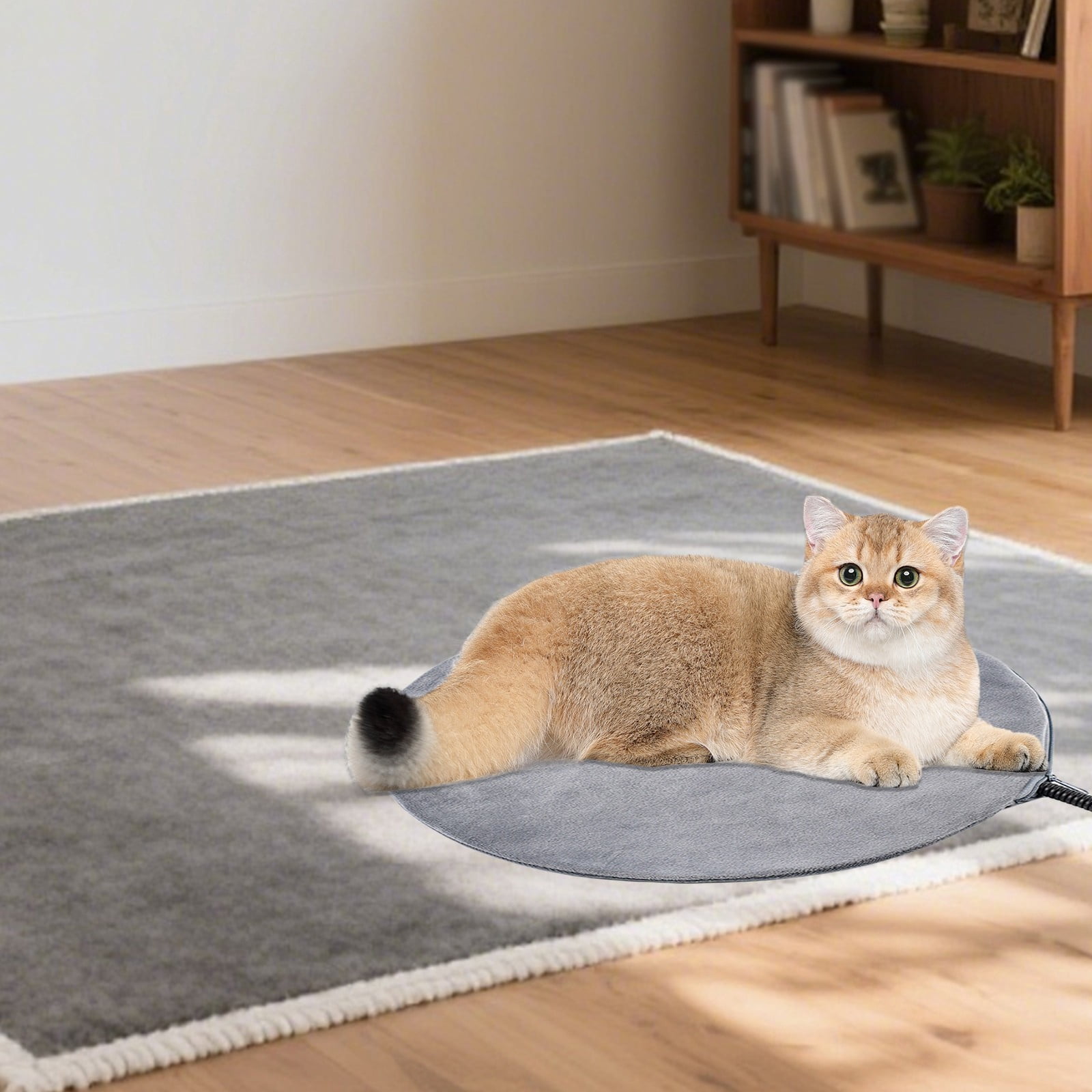 KMWGRE Pet Heating Pad Thermostat Controlled Soft Warm Bed Mat Energy Efficient Cozy Warmer for Cats and Dogs A One Size