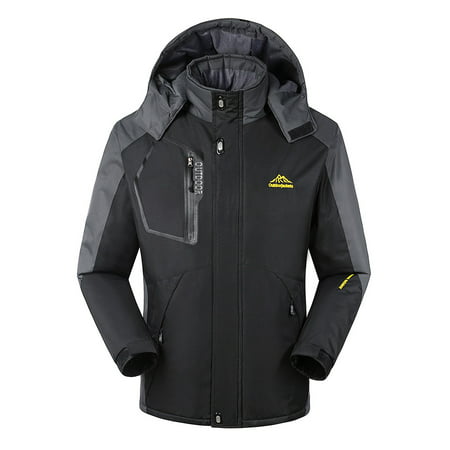 Men's Windproof Fleece Jacket Winter Outdoor Sport Waterproof Ski Jacket Coat Camping Hiking (Best Mens Waterproof Running Jacket)