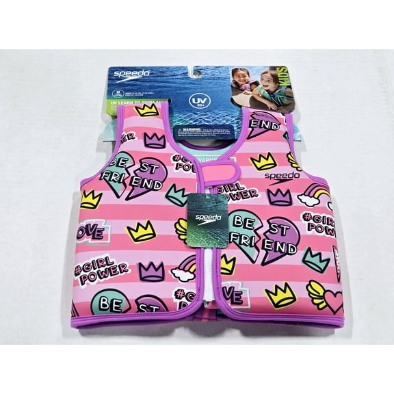 Speedo Kids Swim Vest - Best Friends Size Medium Ages 2 - 4 Color Pink