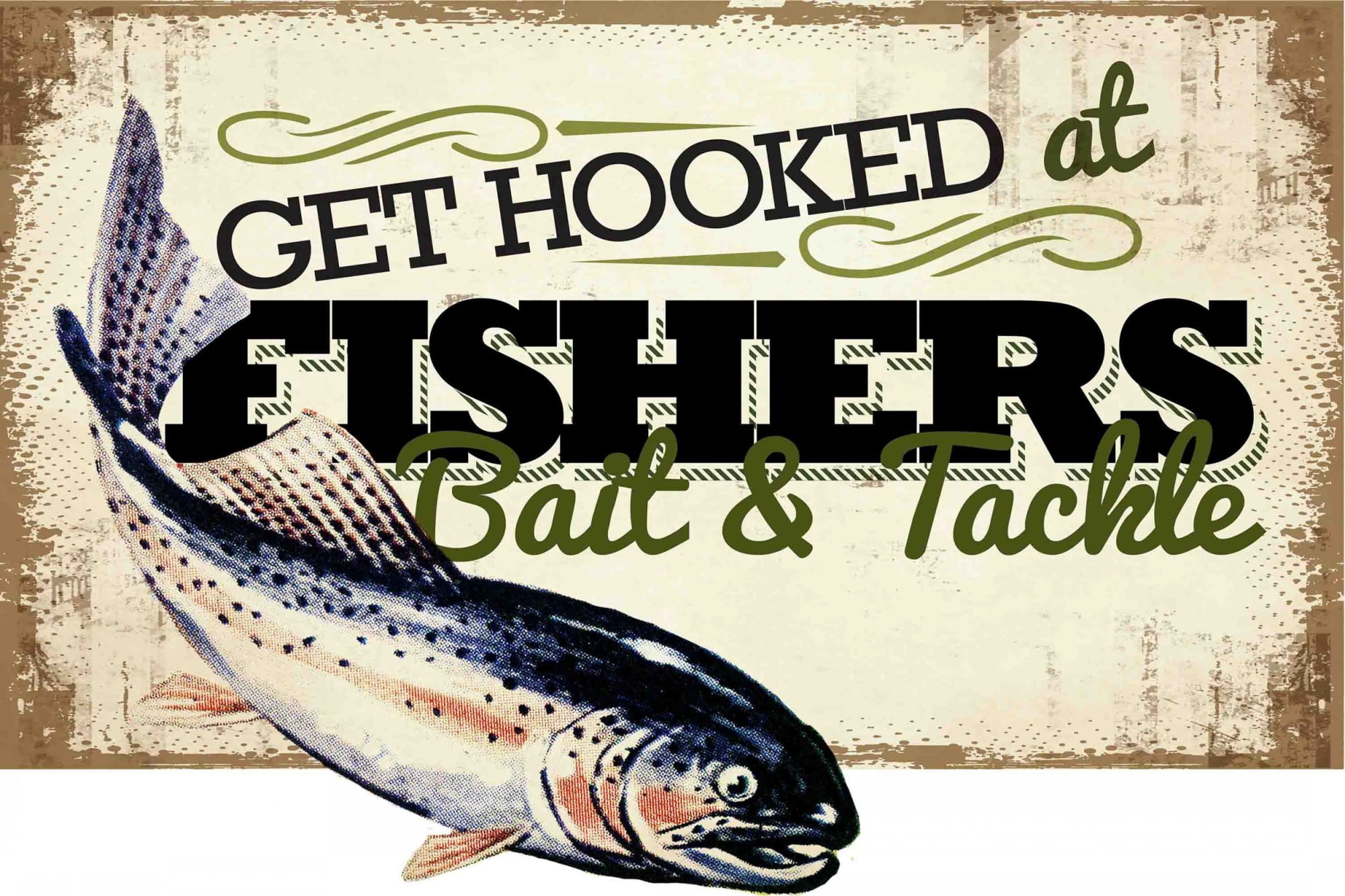 Marmont Hill Inc Marmont Hill - "Get Hooked at Fishers" by Saturday Evening Post Painting Print on Canvas - Multi-color