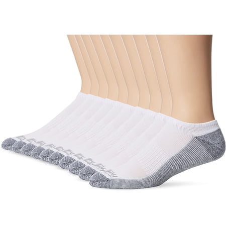 Fruit Of The Loom Mens 10 Pack Flat Knit Liner Socks, Shoe Size 6-12 ...