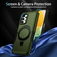 thumbnail image 6 of Mantto Case for Samsung Galaxy A52 5G with Ring Kickstand Dual Layer Military Grade Drop Impact Shockproof Armor Adjustable Bracket Rugged Protective Phone Case for Women Men,Darkgreen, 6 of 9