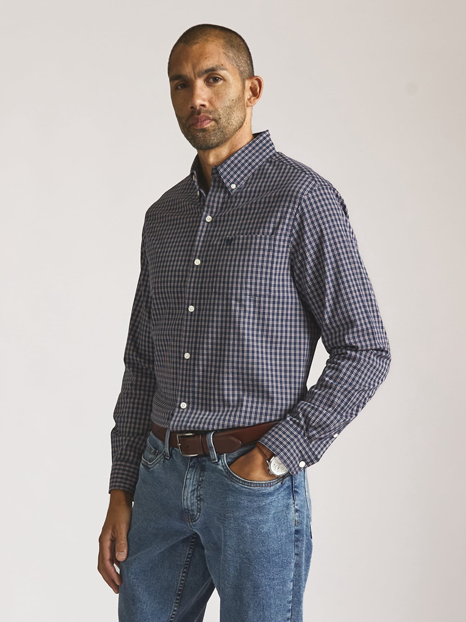 Chaps Men’s and Big Men’s Easy Care Long Sleeve Shirt, Sizes S–2XL
