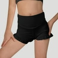 thumbnail image 2 of CHEEREAM Girls Athletic Ruffle Shorts High Waisted Yoga Dance Shorts Comfy Workout Gymnastics Shorts 5-15Y, 2 of 9