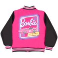 thumbnail image 2 of Barbie Girls Bomber Jacket, Zip-Up Bomber Jacket for Girls, Girl Power Outerwear, Varsity Jacket for Girls (Size 7-16), 2 of 12