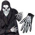thumbnail image 3 of 1 par de guantes góticos para ciclismo, bicicleta, motocicleta, Halloween, calavera, garra, hueso, esqueleto, 3 of 5