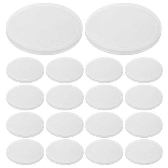 FRCOLOR 20 Pcs Food Can Lids 10.20X10.20X0.70CM Transparent