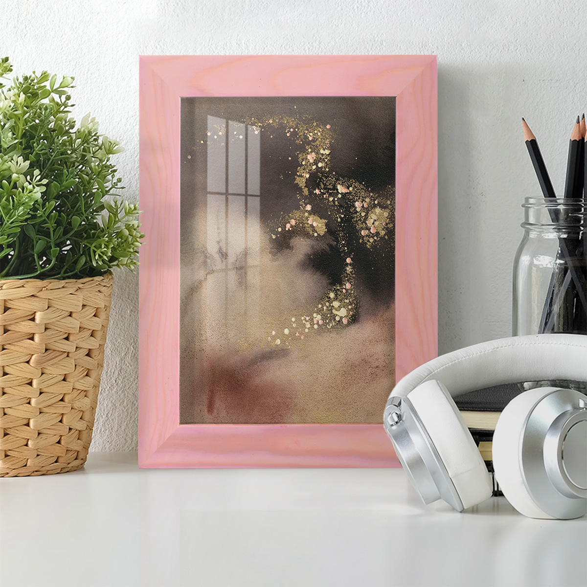 UA UK Mountain Seasons II - Framed Print w/glass - Sunset Pink