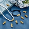 thumbnail image 5 of 18Pcs 24k Gold Plated Spacer Bead 3D Metal Chinese Fengshui Lucky Alloy Bead with Chinese Character CAI for Bracelets Jewelry Making Key Chains 25x12x10mm, 5 of 6