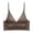 Coffee, variant on Modal Cotton V Neck Minimalist Bralette Triangle Thin Padded Breathable Comfortable Everyday Bra for AAA-B Cup