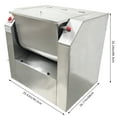 thumbnail image 2 of 50KG Commercial Dough Mixer Heavy Duty Electric Flour Kneading Machine with 90° Tilt Bucket 110V No Plug, 2 of 17