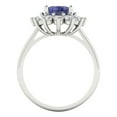thumbnail image 4 of 2.72 ct Oval Cut Simulated Tanzanite with Simulated Diamond Halo Accents 14K White Gold Womens Engagement Ring, 4 of 5