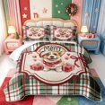 thumbnail image 2 of Manfei Modern Christmas Snowman Bed Spread Queen,Western Xmas Festive Queen Coverlet Set,3-Piece,1 Quilt and 2 Pillowcases, 2 of 7