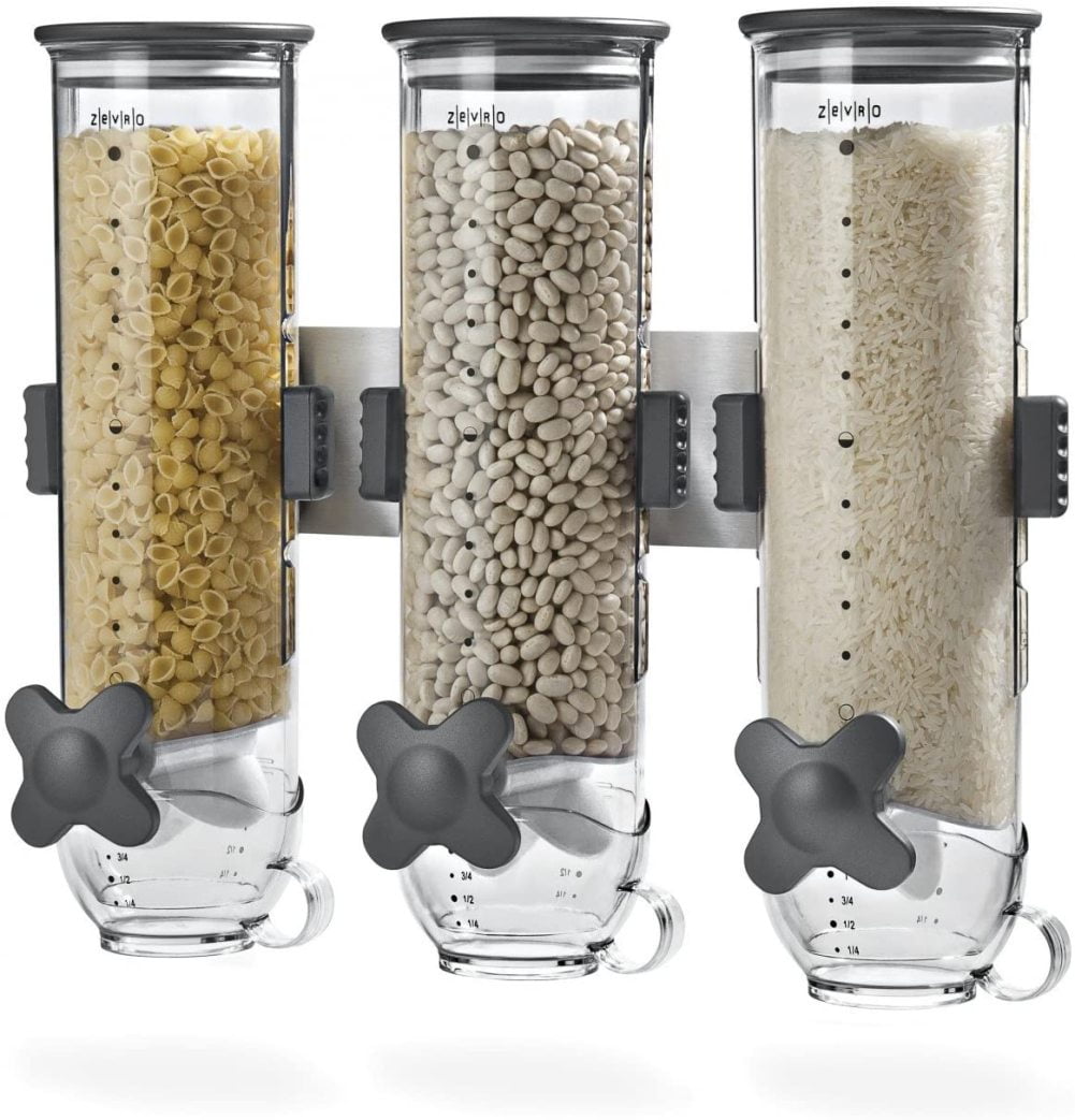 ZEVRO Wm300 Wall Mount SmartSpace Dry Food Triple Dispenser for sale online 