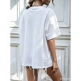 thumbnail image 2 of 【New Arrival】Women's Fall Pumpkin Graphic T Shirt White Short Sleeve Crew Neck Hello Autumn Casual Tee, 2 of 7
