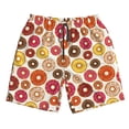 thumbnail image 3 of Uemuo Donut Pattern Men's Swim Trunks Hawaiian Beach Bathing Suit Swimsuits Beach Quick-Dry Shorts with Pockets-, 3 of 9