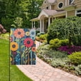 thumbnail image 2 of Yayeee Garden Flag 12" x 18" Double Sided Outdoor Yard Lawn Holiday Decorations, Orange Colorful Flowers, 2 of 6