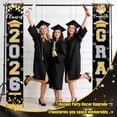 thumbnail image 2 of Graduation Porch Sign Class Of 2026 Banner Congrats Grad Door Banner Graduation Yard Sig for Home School Indoor Outdoor Party Supplies Black Design 4, 2 of 7