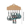 thumbnail image 2 of Women Earring Set 3 Pairs Set Of Turquoise Tassel Geometric Dangle Hook Earrings Jewelry Small Pearl Hoop Earrings Bulk Earrings for Women Hoop Earrings Face Earrings Women Earrings Hoops Stainless, 2 of 3