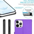 thumbnail image 6 of CoverON For Apple iPhone 13 pro Wallet Case, RFID Blocking Vegan Leather 6x Card Slot Holder Cover Flip Folio Phone Pouch, Purple, 6 of 7
