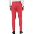 thumbnail image 3 of INSPIRE CHIC Men's Striped Dress Pants Flat Front Trousers Business Pant 32 Red White, 3 of 4