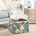 thumbnail image 3 of Yayeee Collapsible Cube Storage Bin with Lid Fabric Closet Decorative Basket with Handles, Flowers Cat, 3 of 7