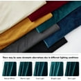 thumbnail image 3 of NICETOWN Teal Velvet Curtains for Living Room 84 inch Length 2 Panels Set, Rod Pocket/Back Tab Thermal Insulated Energy Efficiency Room Darkening Retro Drapes, 3 of 7