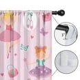 thumbnail image 4 of Blackout Kids Curtains,Pink Ballerina Princess Pattern Childrens Insulated Curtains Set Of 2,Bedroom Essentials,Toddler Room Decor 52"x84", 4 of 5