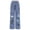 0$-Blue1534, variant on Kiijoy Girls Wide Leg Ripped Jeans Star Print Loose Straight Denim Pants, Blue, Sizes 7-12