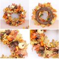 thumbnail image 4 of Corona de calabaza, exquisita decoración de interiores con girasoles y bayas, 50 cm, materiales duraderos, corona de otoño para puerta de entrada y ambiente cálido hogareño, 4 of 8