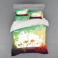 thumbnail image 2 of Ambesonne Modern Bedding Set 3 Pcs, Flamingo Wild Animals, Twin, Multicolor, 2 of 3