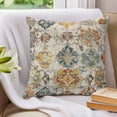 thumbnail image 3 of Pillow Covers 26x26 Set of 2, Farmhouse Morocco Throw Pillow Covers Decorative Couch Cushion Cover, Boho Abstract Shabby Texture Art Microfiber Soft Square Pillowcases for Bedroom Living Room Sofa, 3 of 9