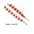 thumbnail image 3 of INSPIRE CHIC 2 Pairs Flat Glitter Shiny Shoe Laces, Metallic Heart Shoelaces Beige-Red Heart 140cm/55.1", 3 of 4