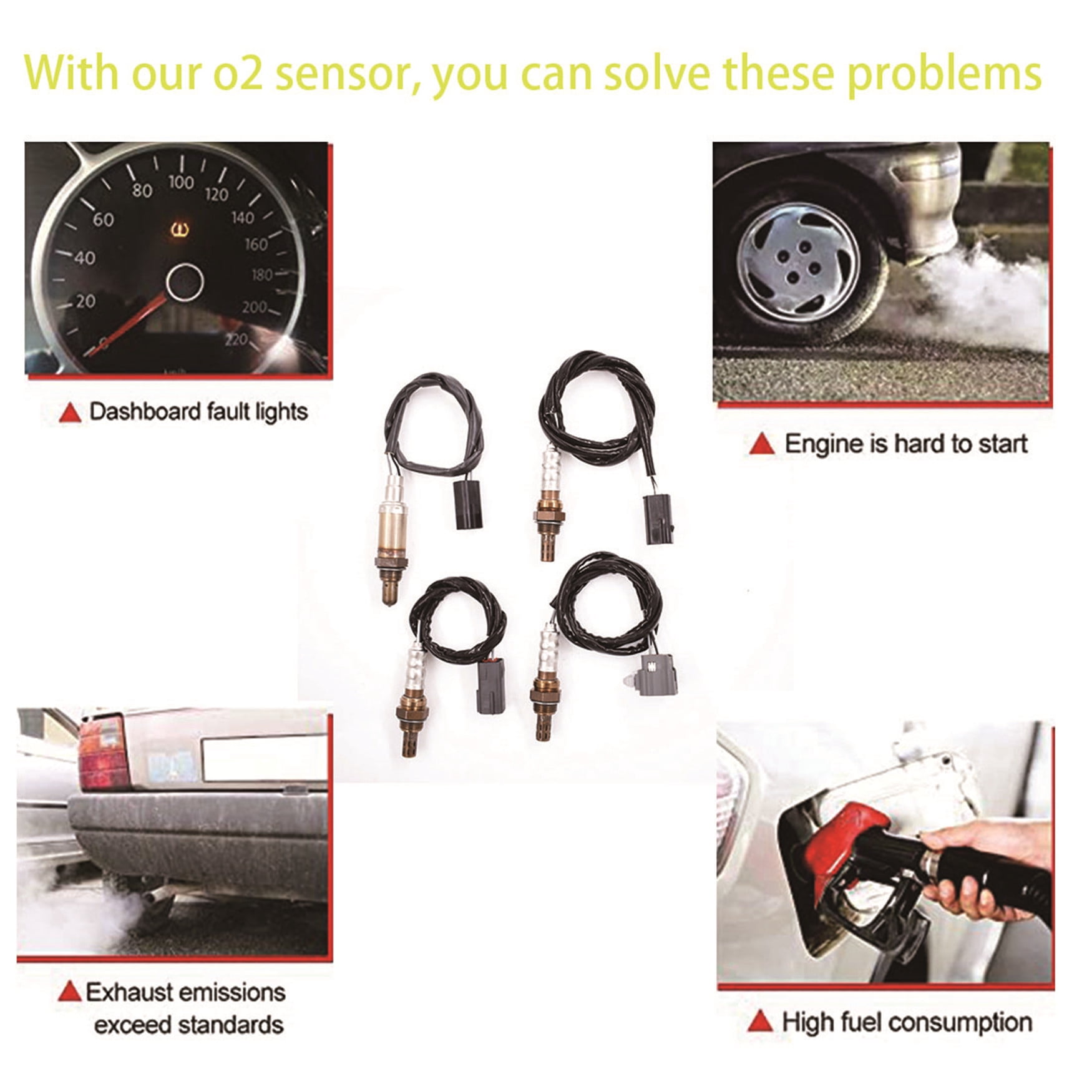 LABLT 4Pcs Upstream Downsream O2 Oxygen Sensor Replacement for 2004 Mazda 6 3.0L