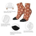 thumbnail image 5 of Rateoe 70s Retro Style Pattern Quarter Crew Socks,Toe Seamed Ankle Socks,Cotton Cushioned Breathable Athletic Crew Sports Socks, 5 of 7