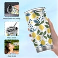 thumbnail image 6 of SKYSONIC Lemons Tumbler Stainless Steel Double Wall Vacuum Reusable Insulated Mug with Straw and Built-in Coaste for Cold and Hot Beverages, 12oz, 6 of 7