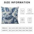 thumbnail image 5 of JRXY Blue and White Porcelain Pillow Covers Floral Chinoiserie Rabbit Pattern Farmhouse Decorative French Country Style Cushion Pillowcases for Bedroom Living Room Sofa White, 5 of 5
