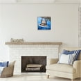 thumbnail image 3 of Stupell Industries Boat & Dock Painting Landscape Painting Gray Framed Art Print Wall Art, 17 x 17, 3 of 9