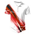 thumbnail image 2 of Mefallenssiah Hommes Hauts, Décolleté Hommes Décontracté Col Rond Impression Pull Sport Manches Courtes T Chemise Chemisier, 2 of 5