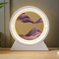 thumbnail image 4 of Lámpara Luz de reloj de arena de 10 pulgadas artesanías de arte luz de pintura de arena móvil USB para oficina en casa JShteea Para estrenar, 4 of 8