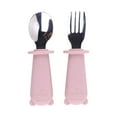 thumbnail image 1 of Stainless Steel Fork Spoon Set With Silicone Handle Durable Tableware For Kitchen Dining Camping Travel Picnic BBQ Party, 1 of 4